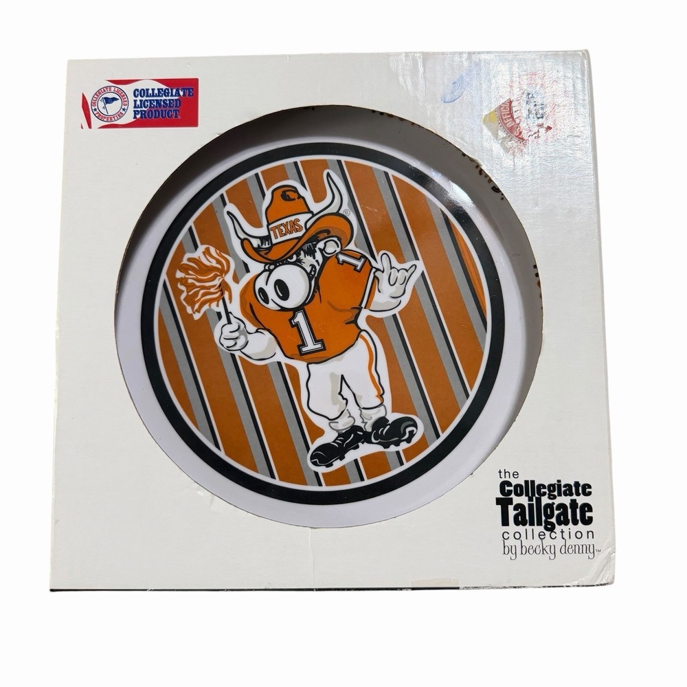 University Of Texas Longhorns Collegiate Tailgate 9" Melamine Four Plates Hookem